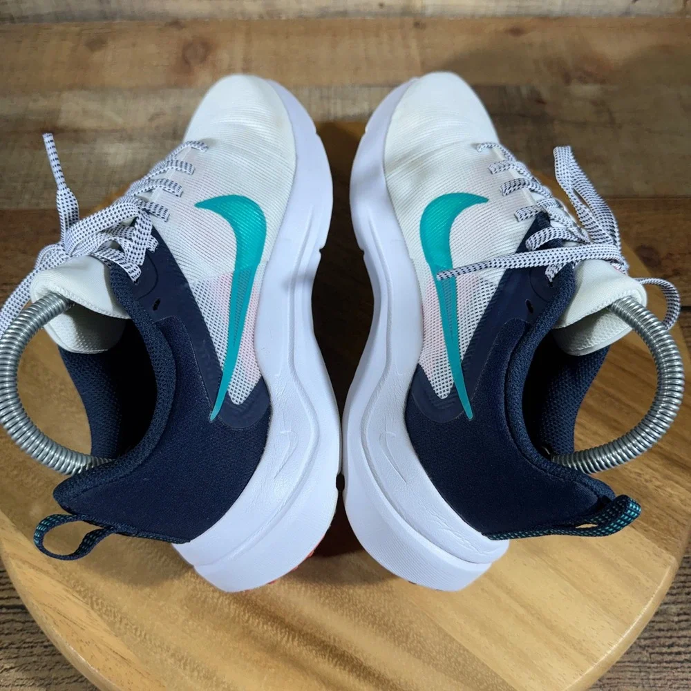 Nike Running Women 7.5 White Sneakers Shoes Downshifter 12 DD9294-103 Athletic